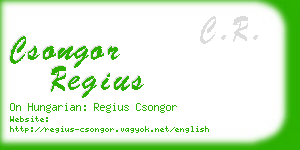 csongor regius business card